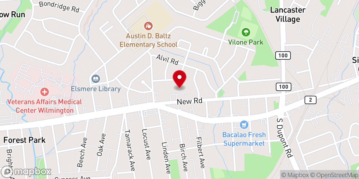 Map showing location of Corpus Christi Roman Catholic Church