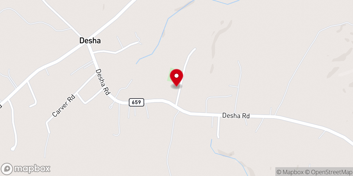 Map showing location of St John Baptist Church