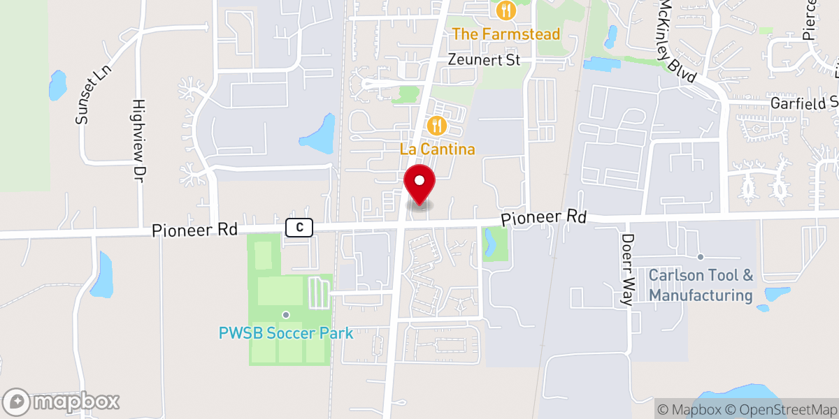 Map showing location of First Church of Christ, Scientist