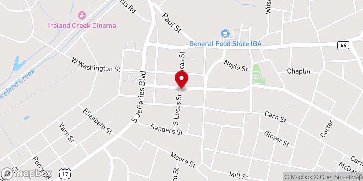 Map showing location of United Methodist Church