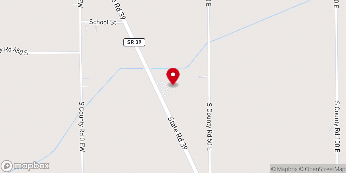 Map showing location of Antioch Church