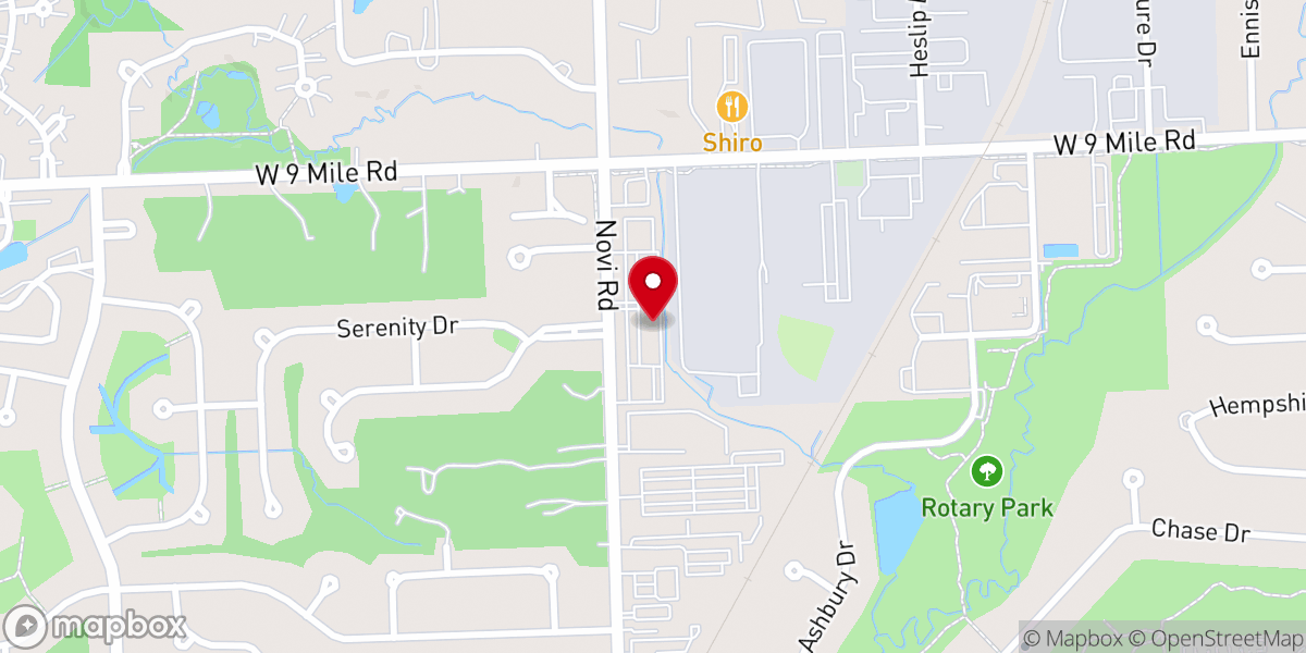 Map showing location of Impact Church Metro Detroit