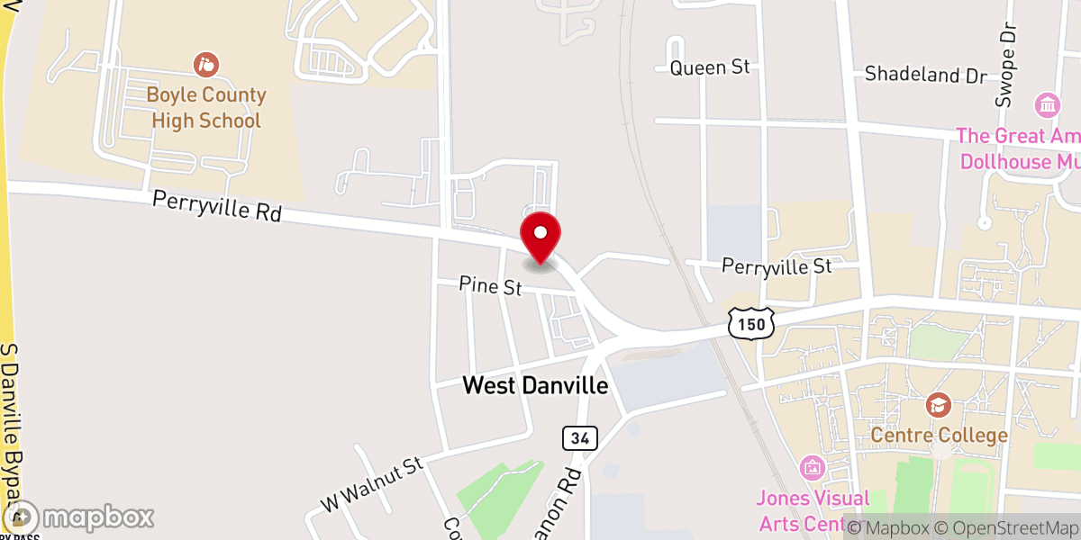 Map showing location of First Apostolic Church