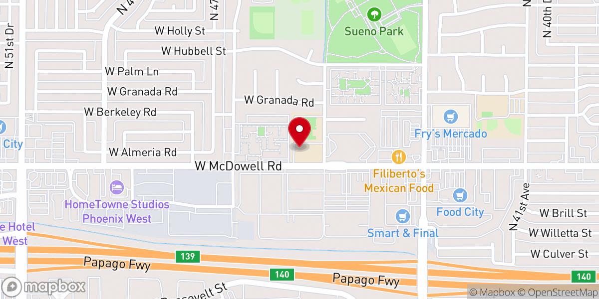 Map showing location of Prayer Assembly Church of God In Christ