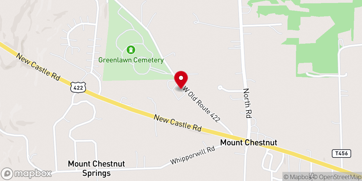Map showing location of Mt Chestnut Presbyterian Church