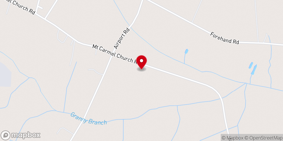 Map showing location of Mount Carmel Church