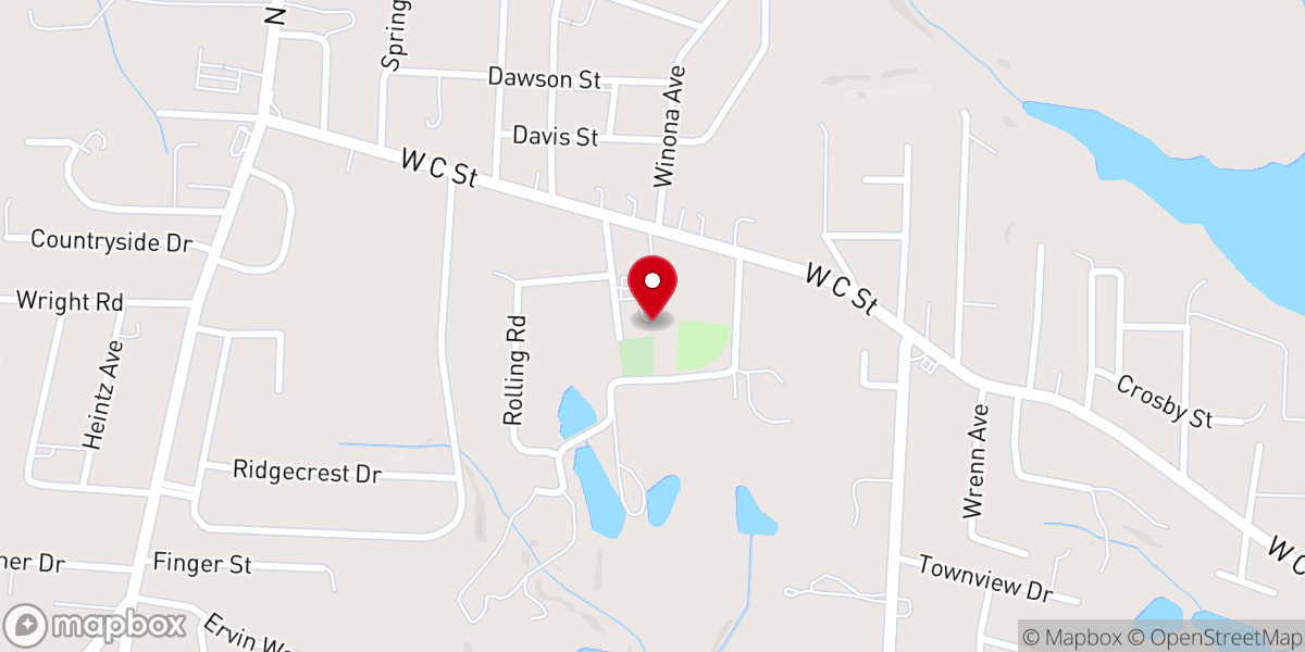Map showing location of Bethpage United Methodist Church