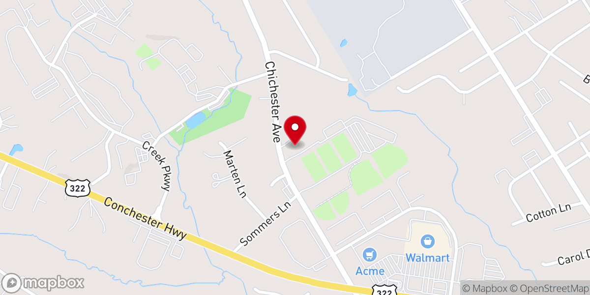 Map showing location of Chichester United Wesleyan Church