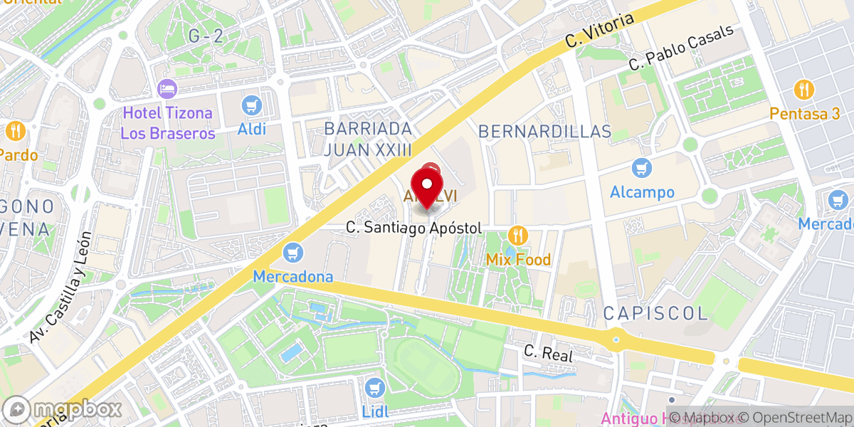 Map showing location of Iglesia Centro Cristiano La Mano Que Ayuda
