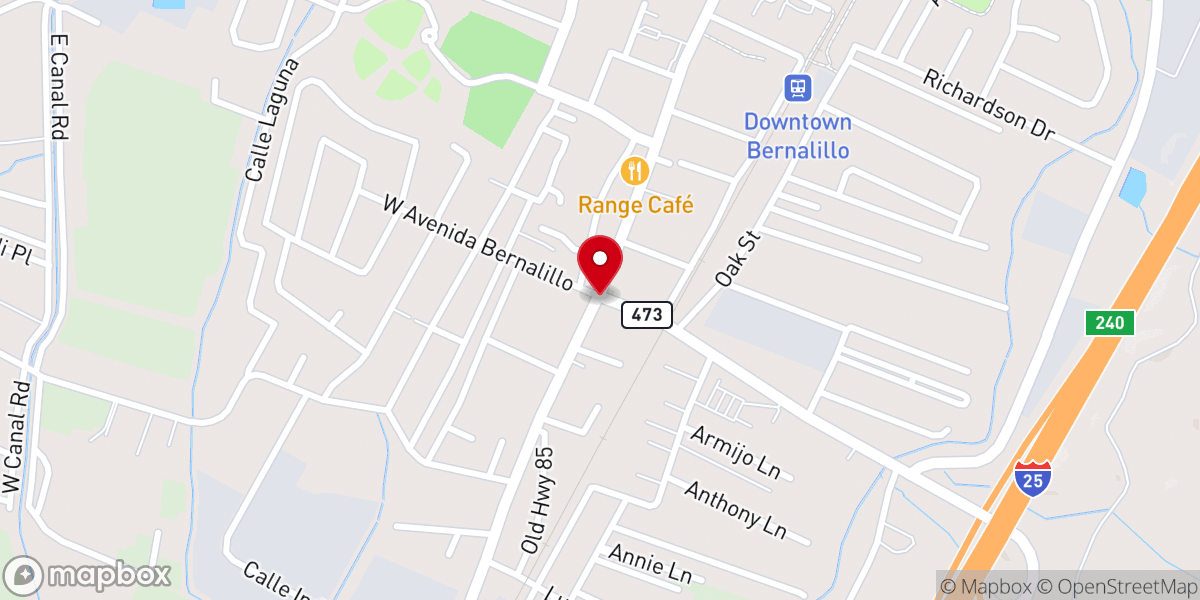 Map showing location of San Antonio Church