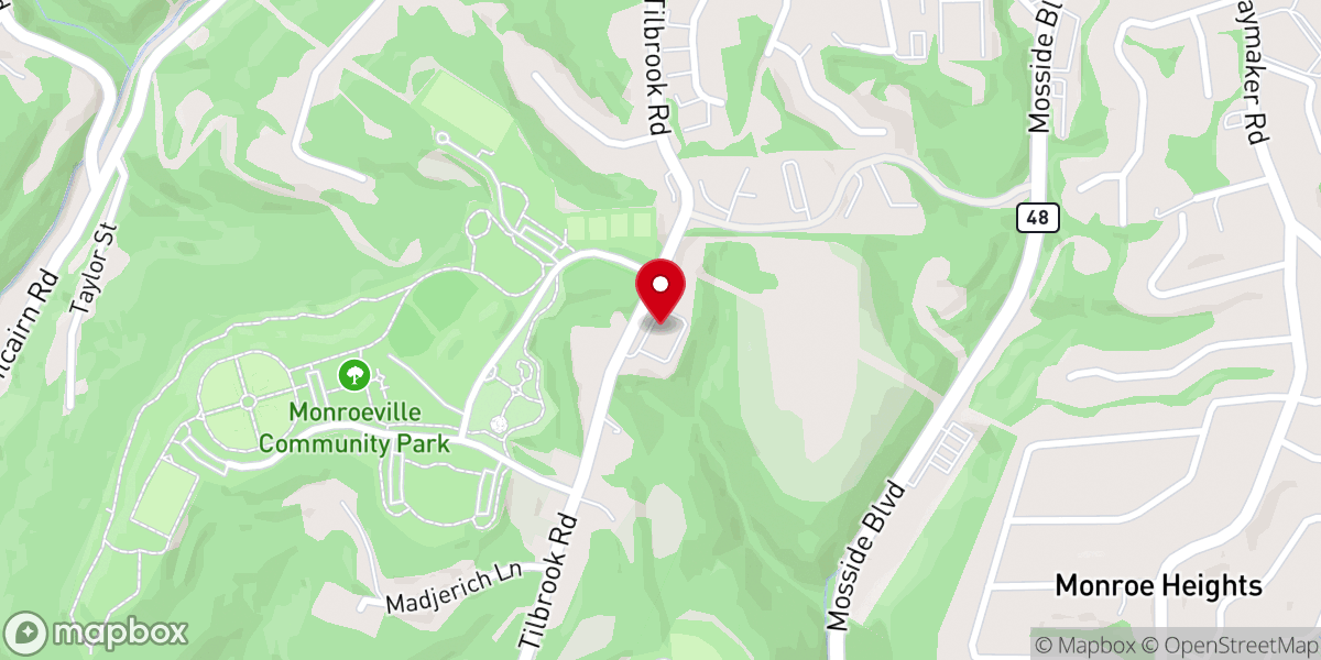 Map showing location of Monroeville Community Church