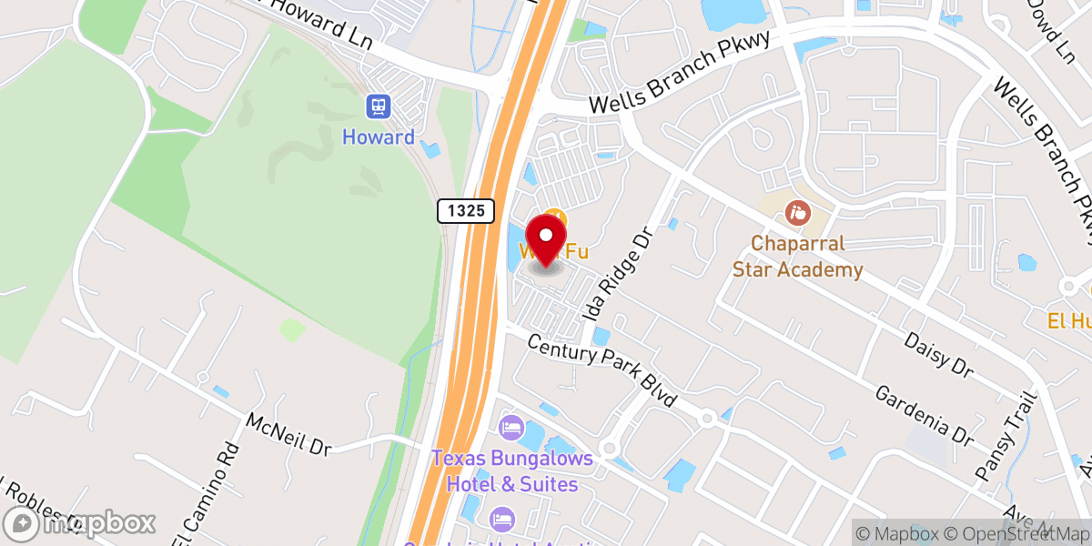 Map showing location of New Life Austin