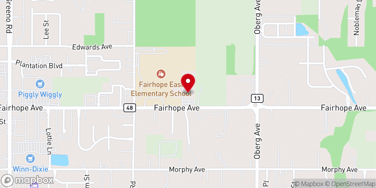 Map showing location of Fairhope Avenue Baptist Church