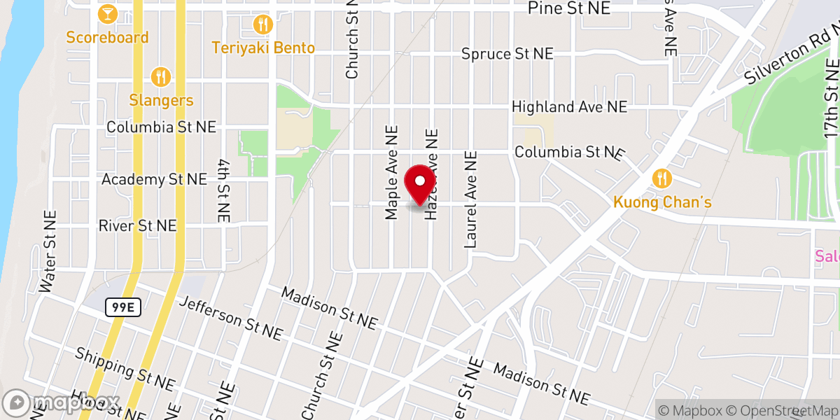 Map showing location of Immanuel Baptist