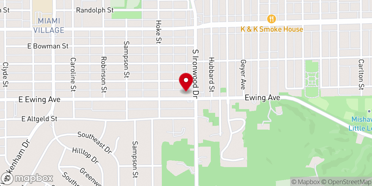 Map showing location of Apostolic Temple Church