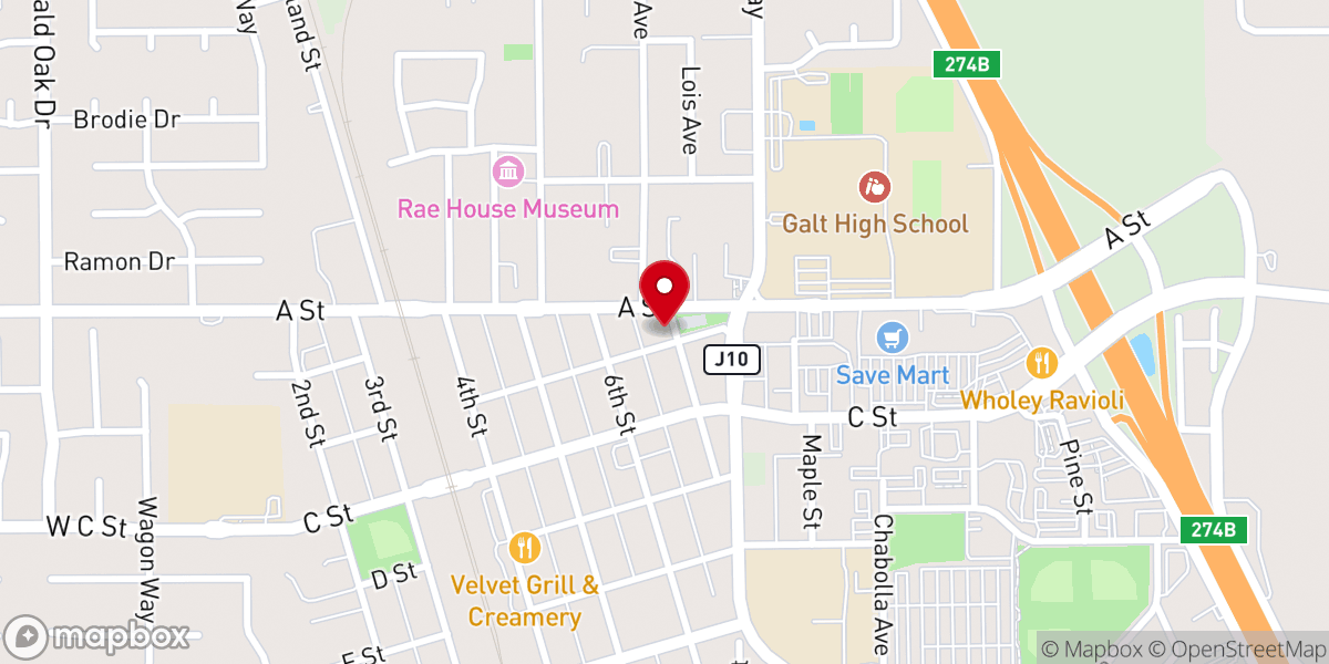 Map showing location of Iglesia Rosa De Saron