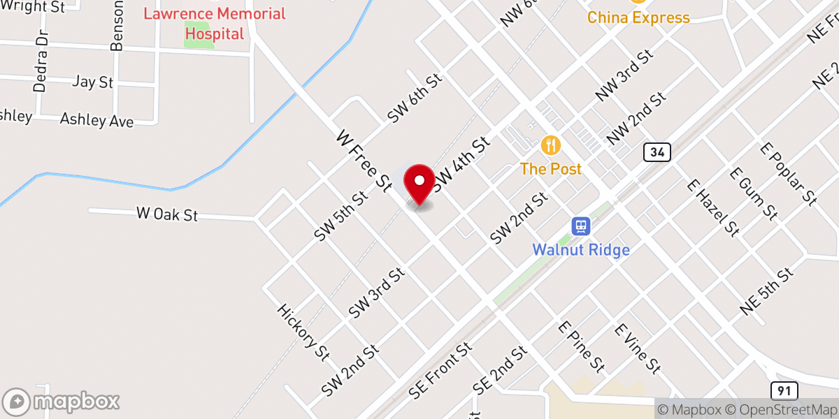 Map showing location of Immaculate Heart of Mary Church