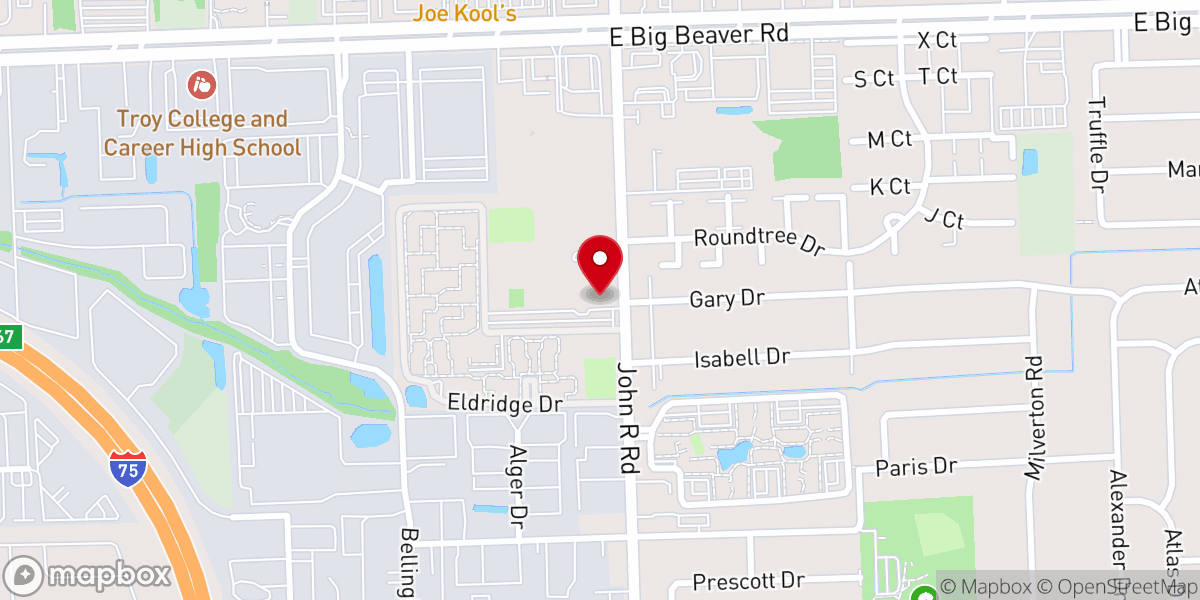 Map showing location of First Baptist Church of Troy