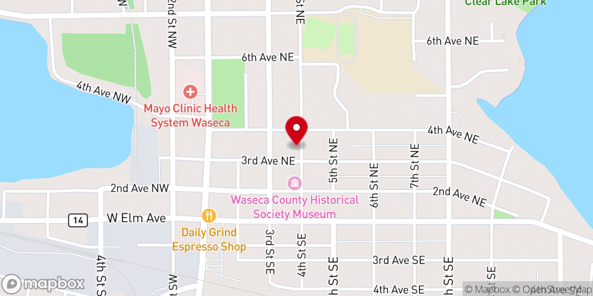 Map showing location of St Paul Lutheran Church - LCMS