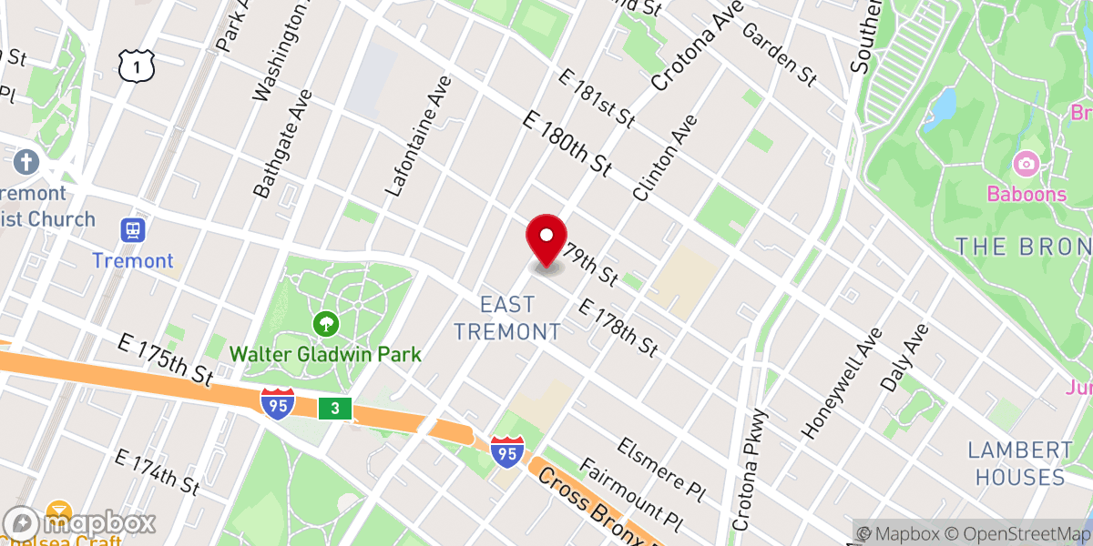 Map showing location of St Pauls Evangelical Lutheran