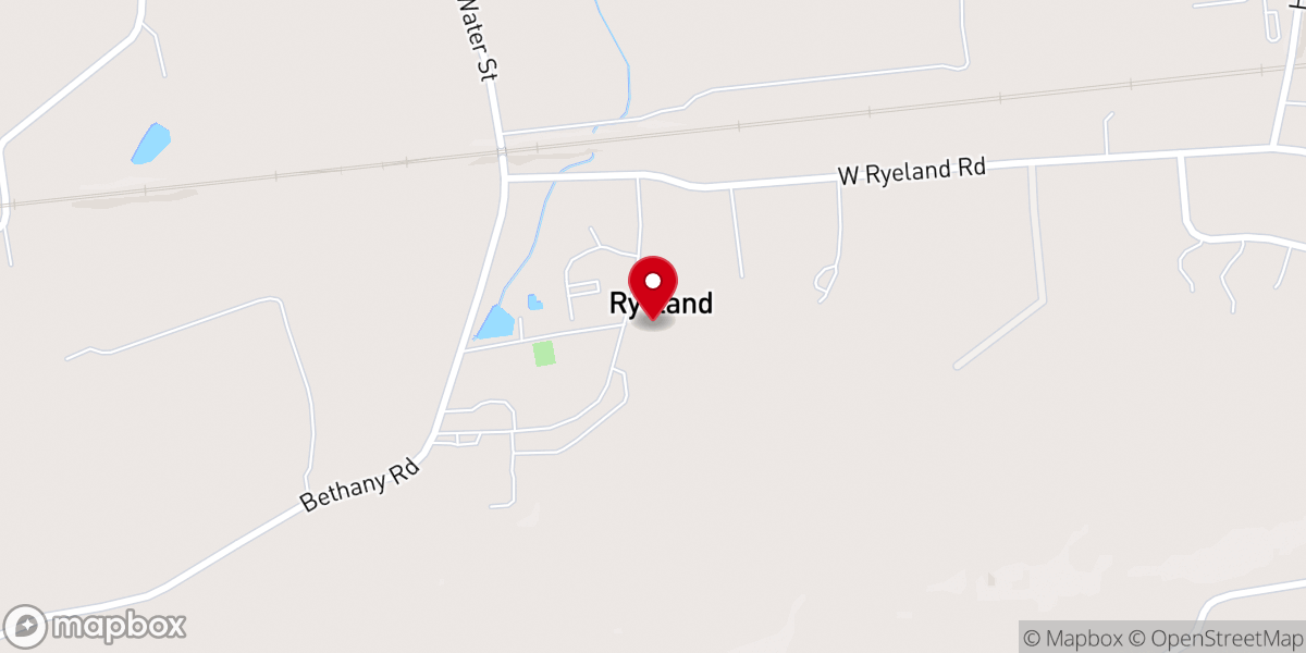 Map showing location of Bausman Memorial UCC