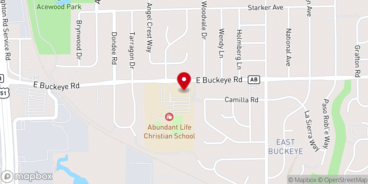 Map showing location of City Church Madison