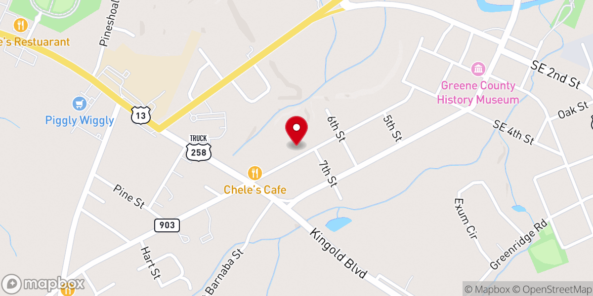 Map showing location of St James AME Zion Church