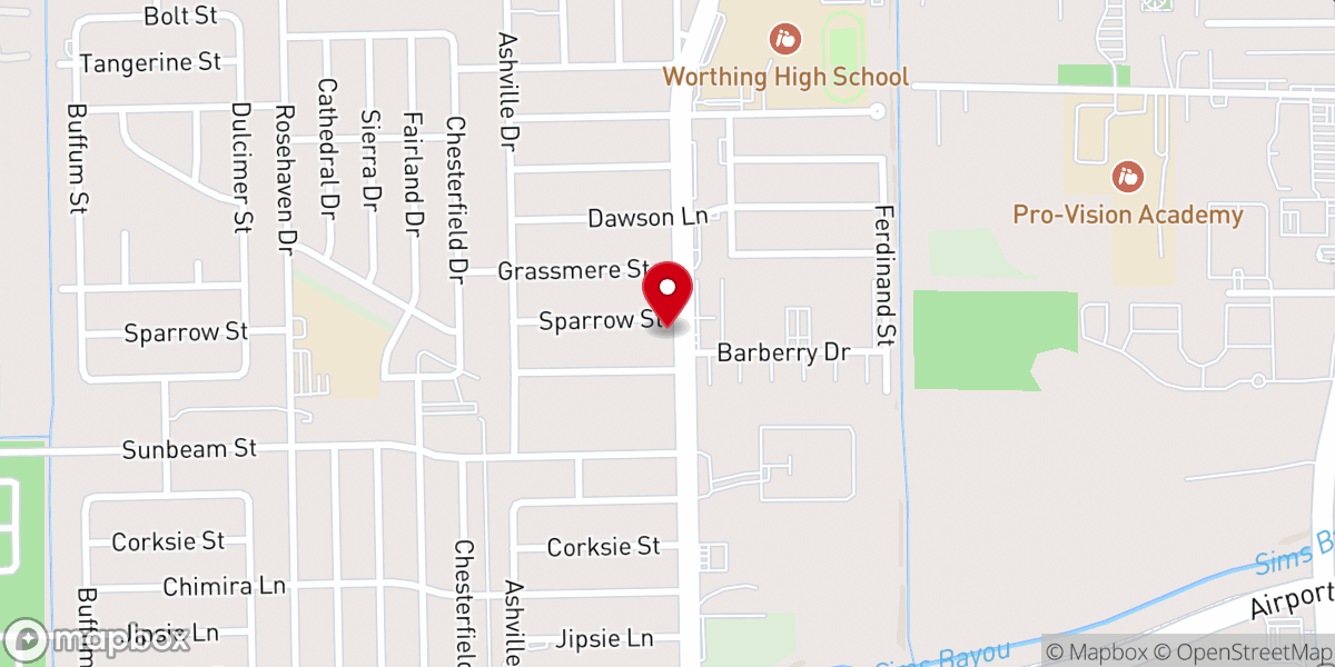 Map showing location of Greater Hope Missionary Baptist Church