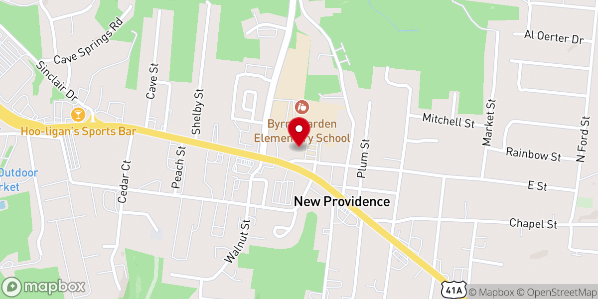 Map showing location of The Liberty Church