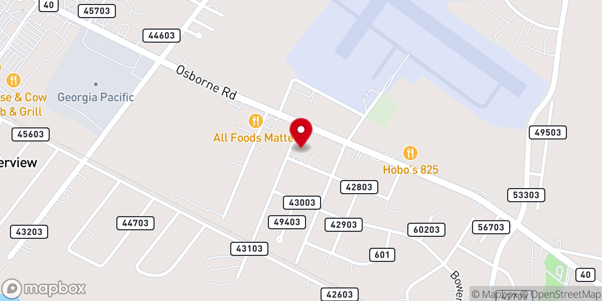 Map showing location of Three Rivers Church
