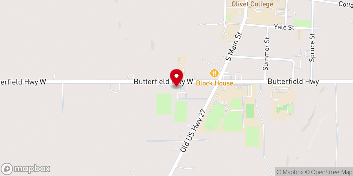 Map showing location of Olivet New Beginnings Church