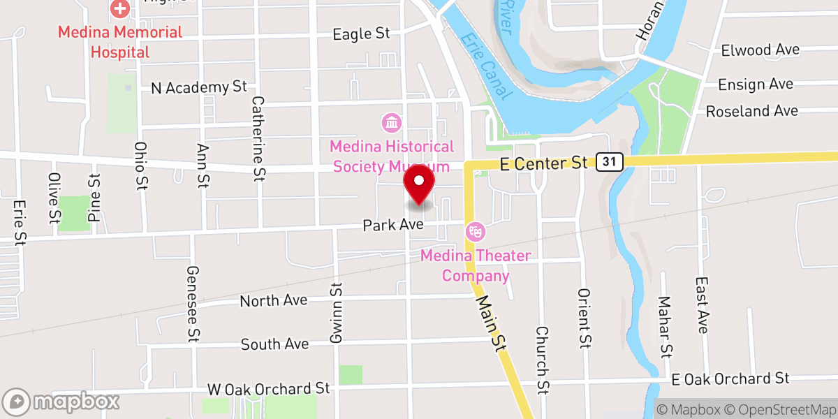 Map showing location of One Church NY - Medina