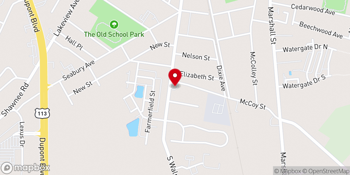 Map showing location of First Church of Christ Scientist