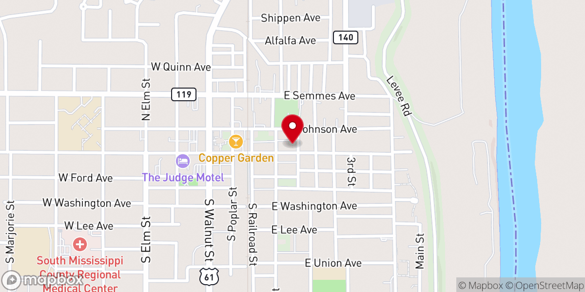 Map showing location of Calvary Episcopal Church