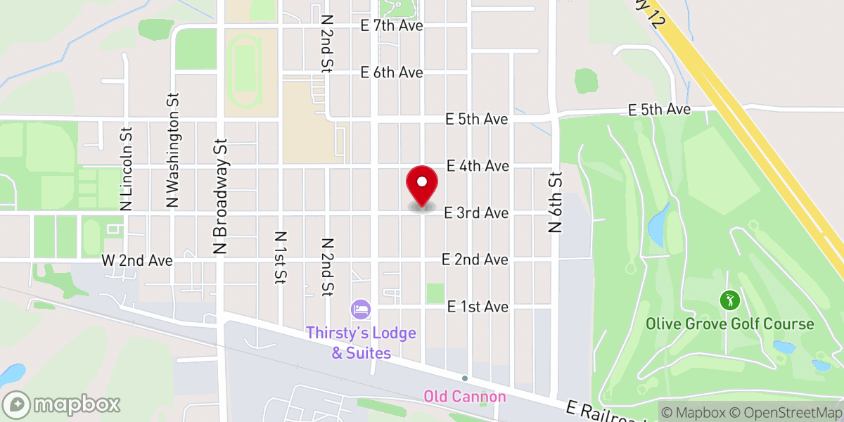 Map showing location of Trinity Episcopal Church