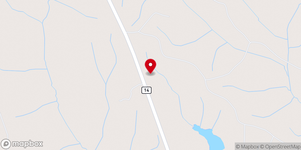 Map showing location of Oakhill Church
