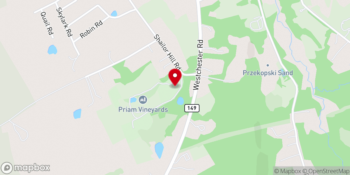 Map showing location of Priam Vineyards a Winiarski Family Vineyard