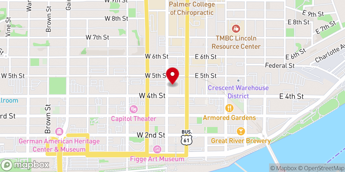 Map showing location of St. Anthony Catholic Church
