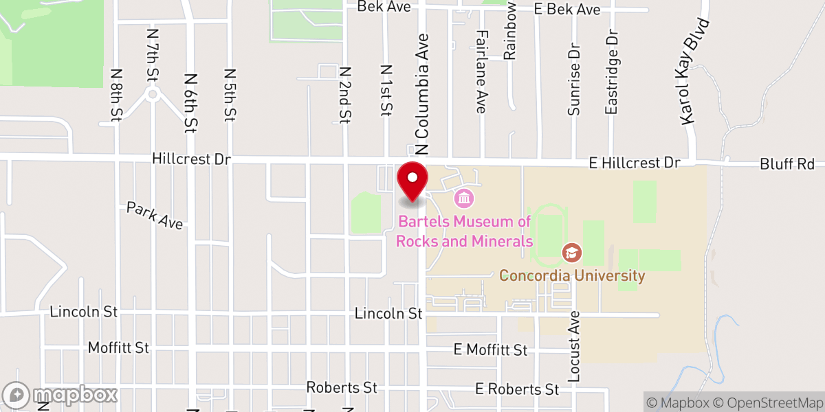 Map showing location of St John Lutheran School