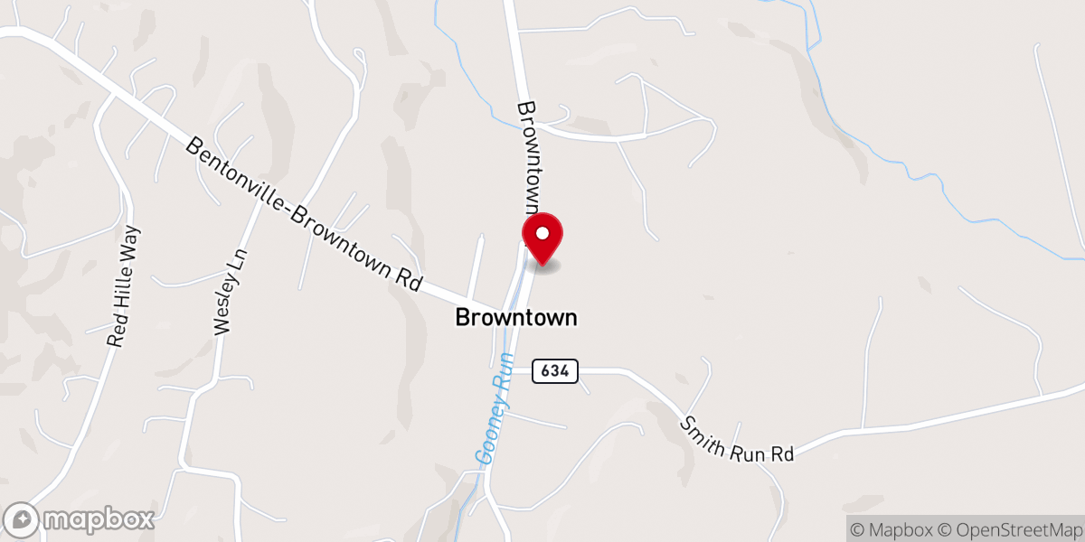 Map showing location of South River Primitive Baptist Church
