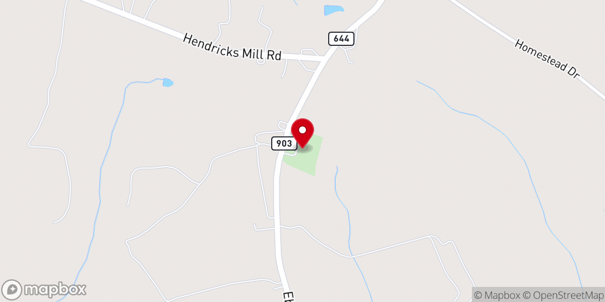 Map showing location of Prospect United Methodist Church