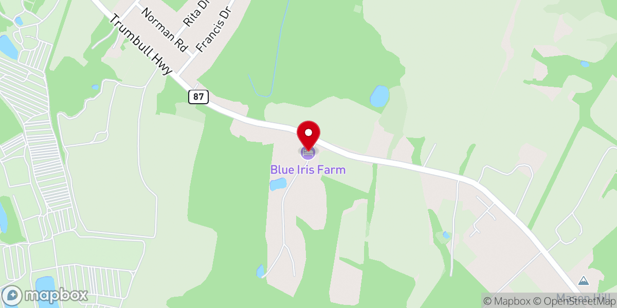 Map showing location of Blue Iris Farm Rescue and Retreat