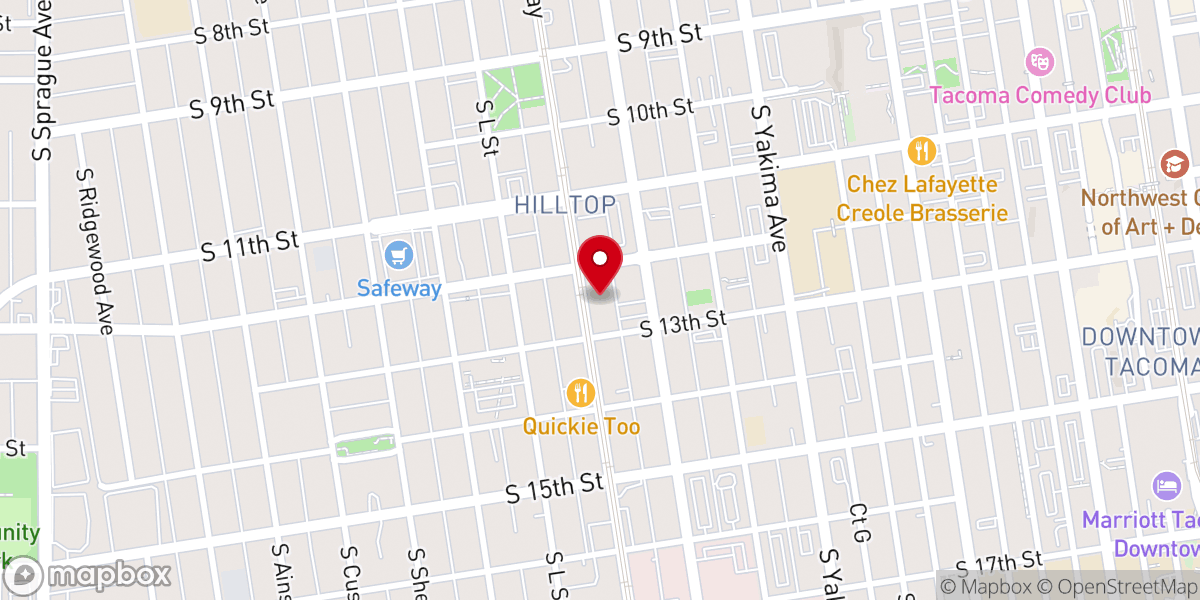 Map showing location of Allen African Methodist Episcopal Church