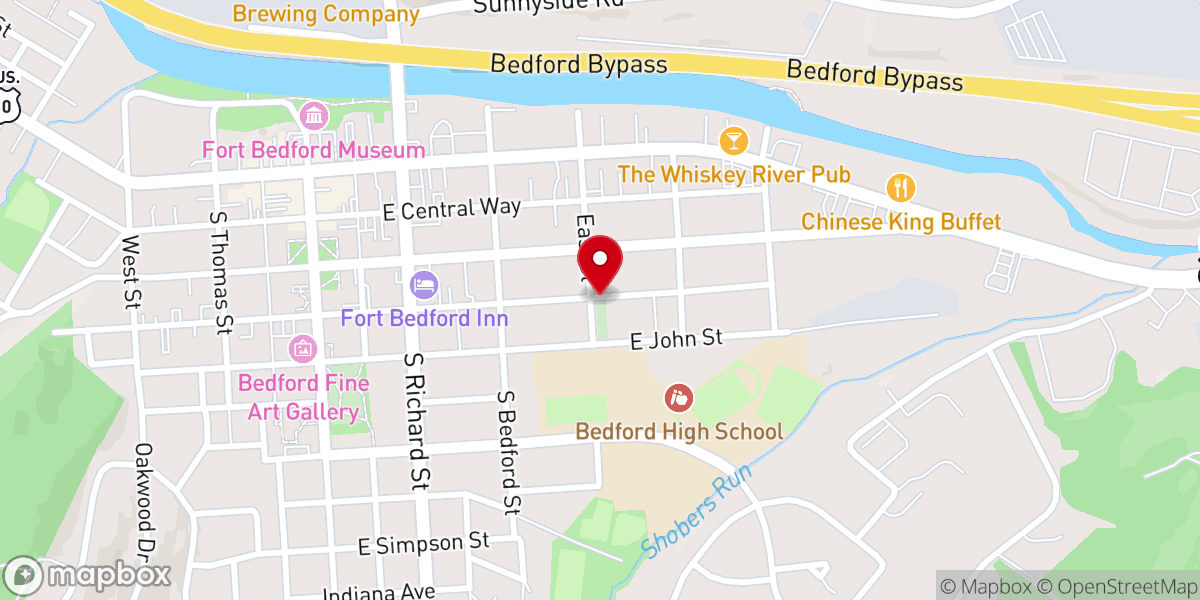 Map showing location of Historic St. Thomas Apostle Church