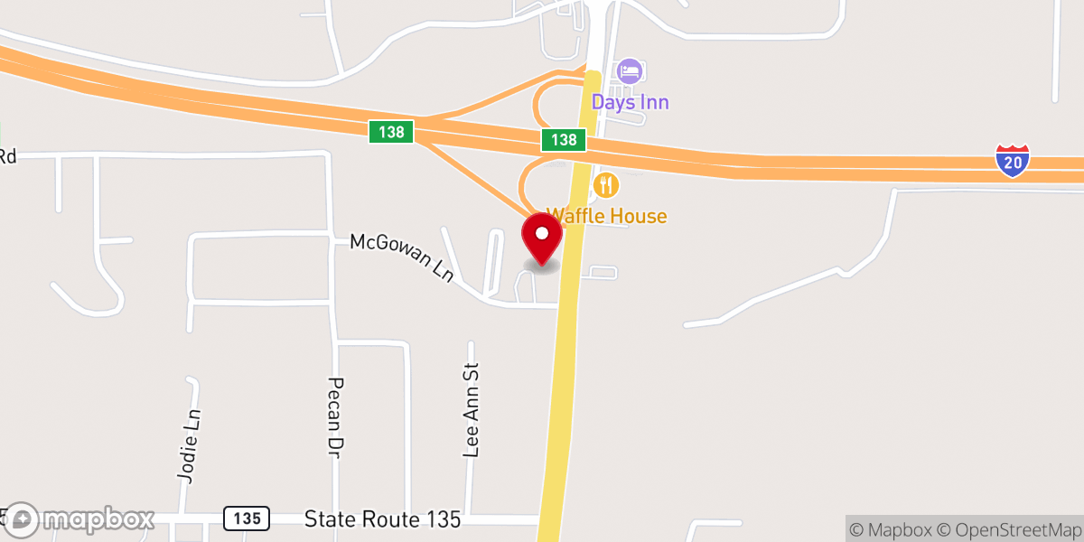 Map showing location of Big John's Steak & Seafood