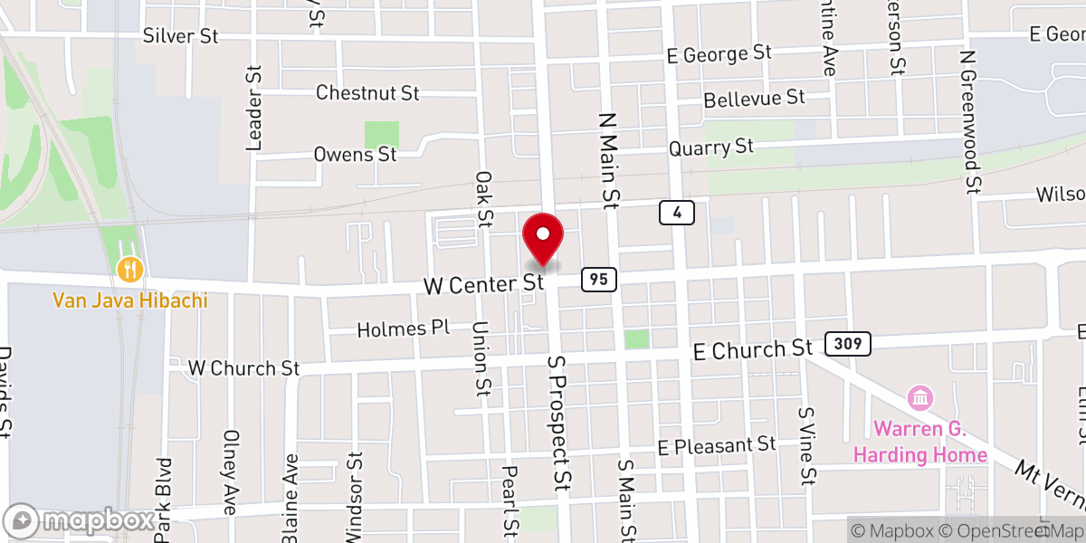 Map showing location of Lifepoint Church - Marion