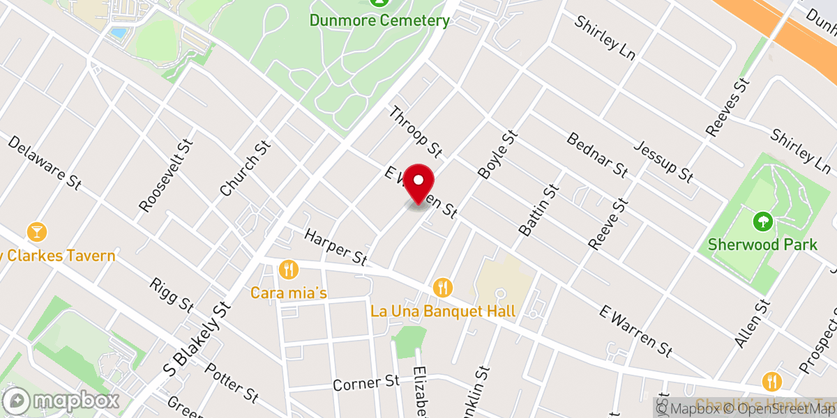 Map showing location of All Saints Slovak Church-Rectory