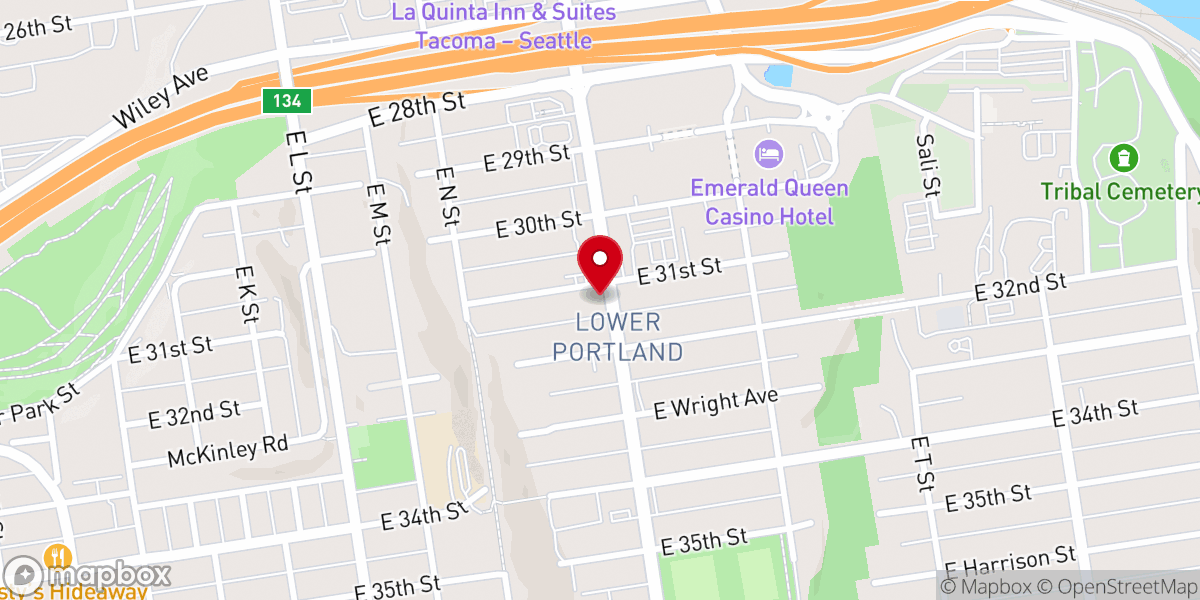 Map showing location of Tacoma Adventist Community Services