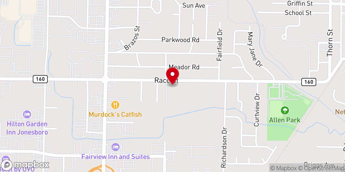 Map showing location of Fairview Missionary Baptist