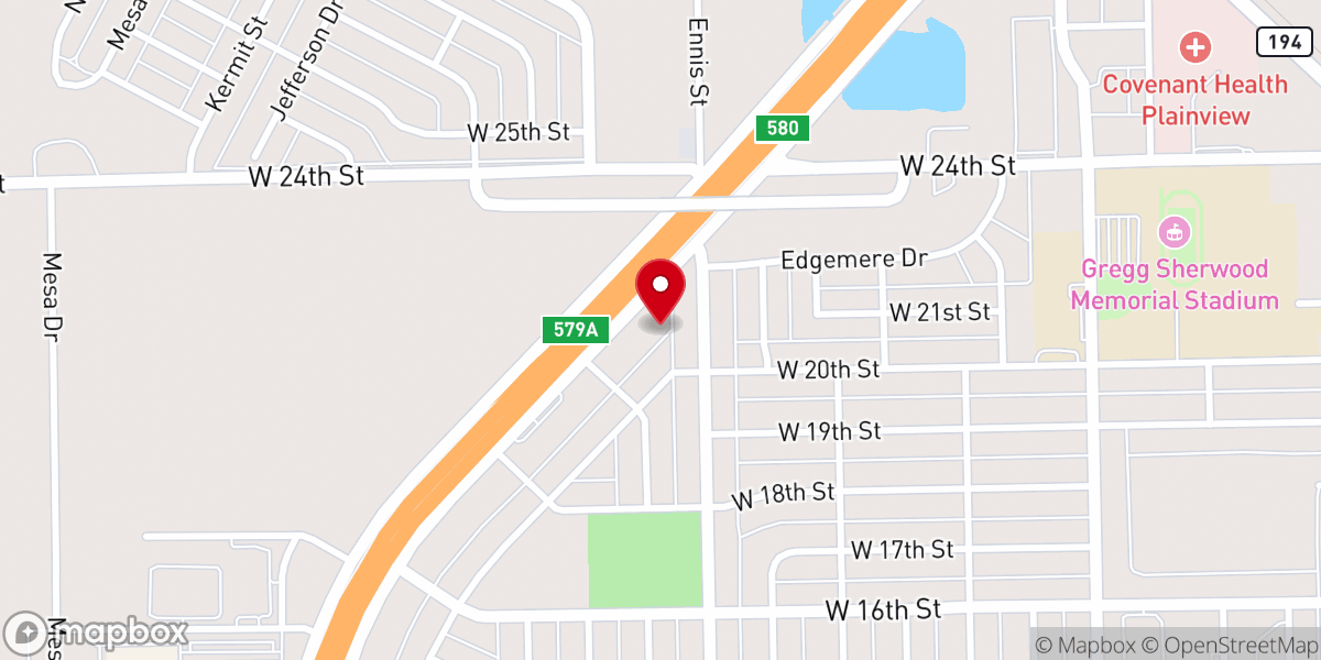 Map showing location of Northwest Church of Christ